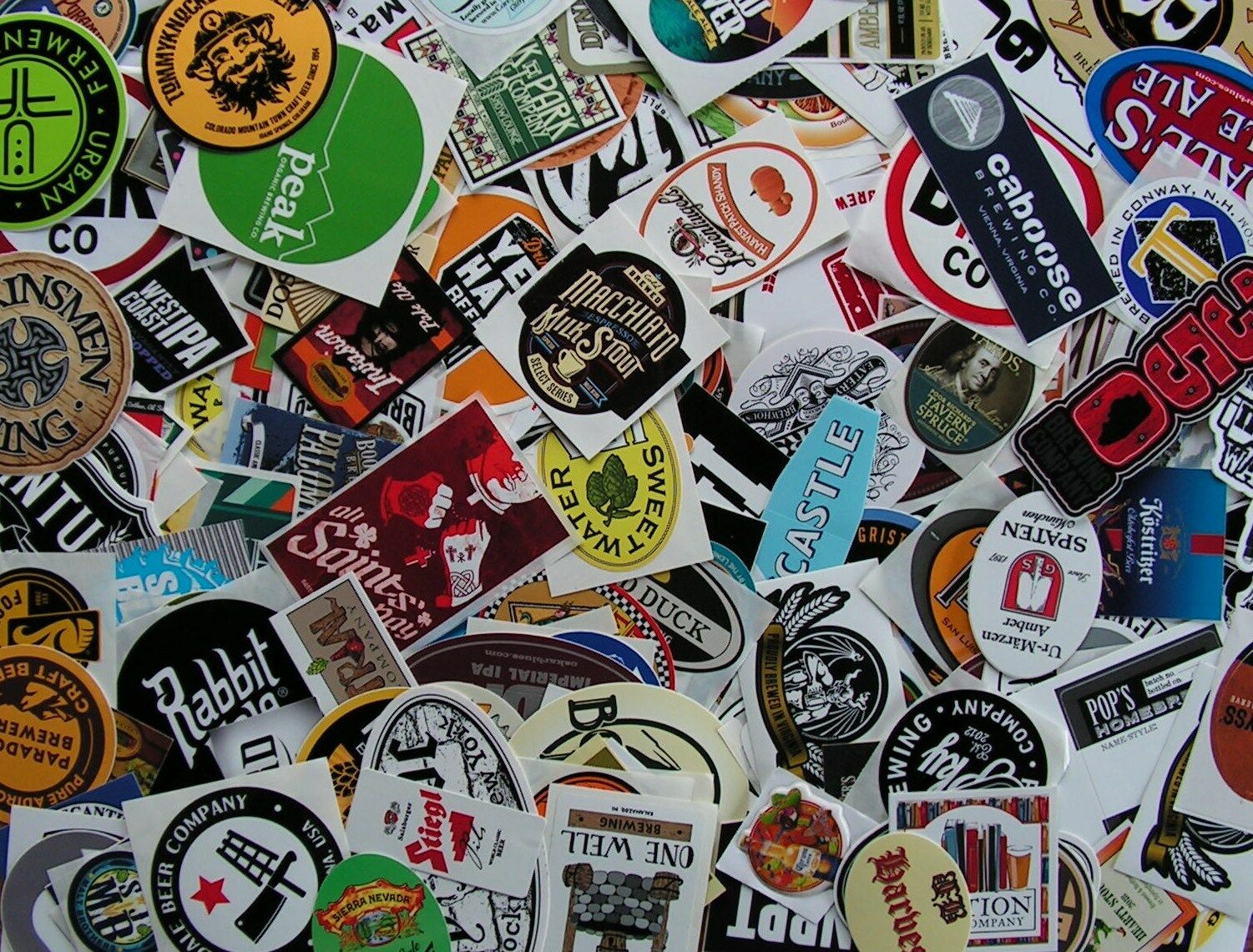 New Sticker Lot Of 8! ~craft Beer Brew Label Logo Decal Brewery Distillery Pub~